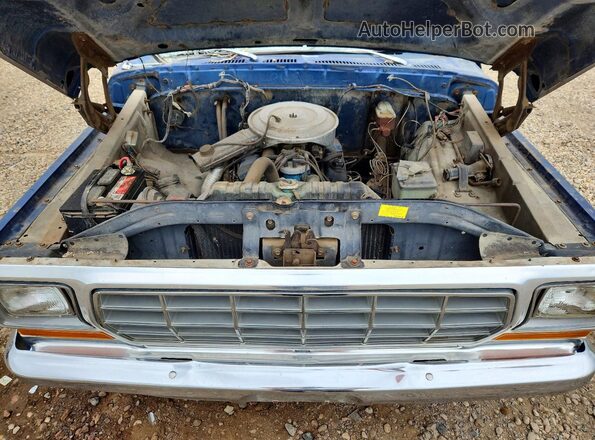 F10GLEF6187 1979 FORD F150 Blue Widok wnętrza z tyłu