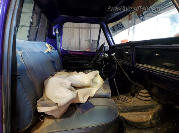 F14HRZ20343 1977 FORD F150 Purple Rear seats view