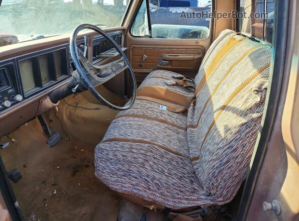 F25HRR41663 1973 FORD F250 White Widok wnętrza z przodu