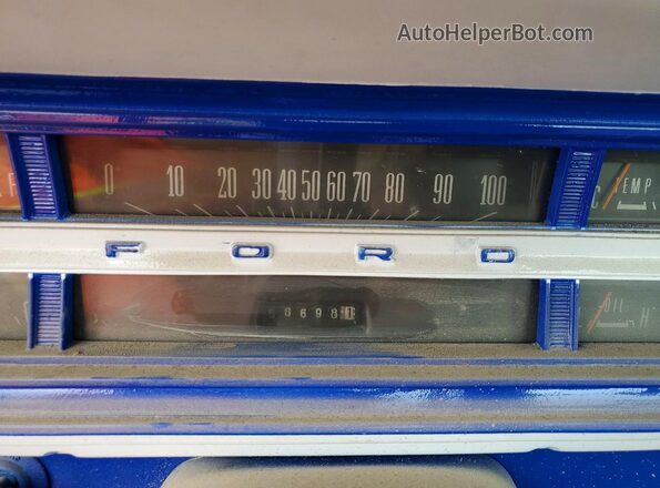 F25YRF91276 1969 FORD F250 Blue Вид щитка приладів
