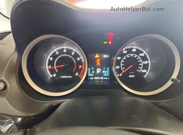 JA32U2FU2HU002337 2017 MITSUBISHI LANCER Red Vista del cuadro de instrumentos