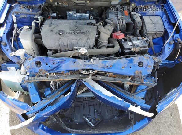 JA32U2FU9HU601512 2017 MITSUBISHI LANCER Blue Вид задньої частини салону