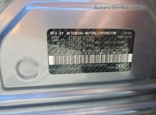 JA4AD2A34JZ054616 2018 MITSUBISHI OUTLANDER Gray 360 interior view