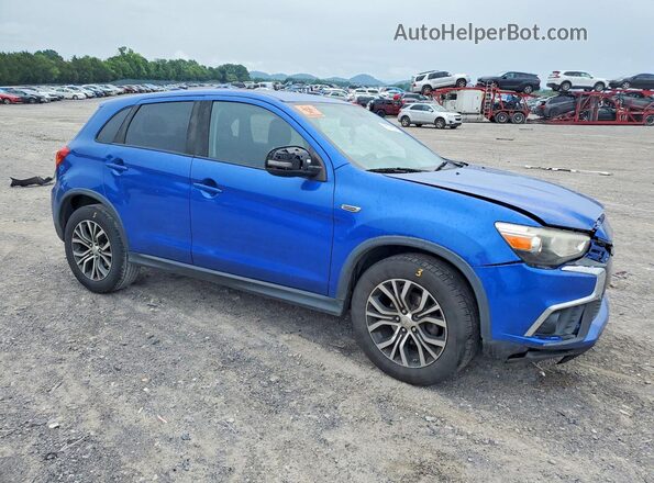 JA4AP3AU0JU012205 2018 MITSUBISHI OUTLANDER Blue Передня права чверть