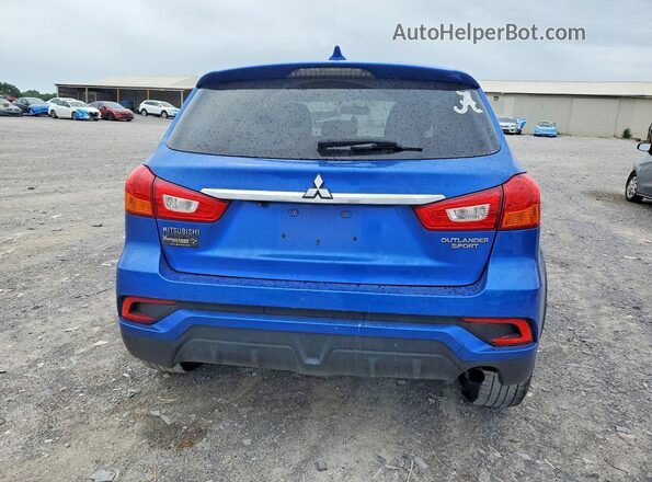 JA4AP3AU0JU012205 2018 MITSUBISHI OUTLANDER Blue Вид ззаду