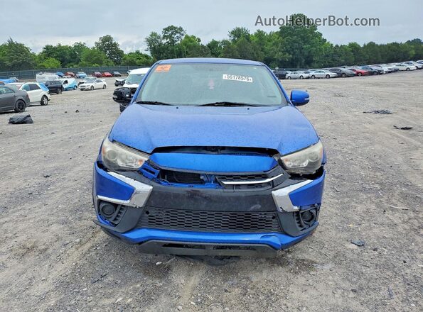 JA4AP3AU0JU012205 2018 MITSUBISHI OUTLANDER Blue Вид спереду