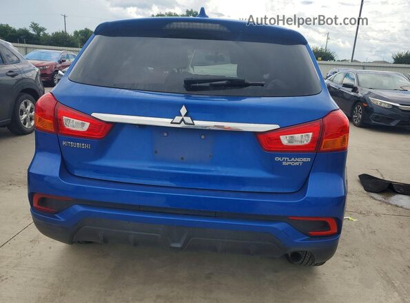 JA4AP3AU6KU032248 2019 MITSUBISHI OUTLANDER Blue Rear view