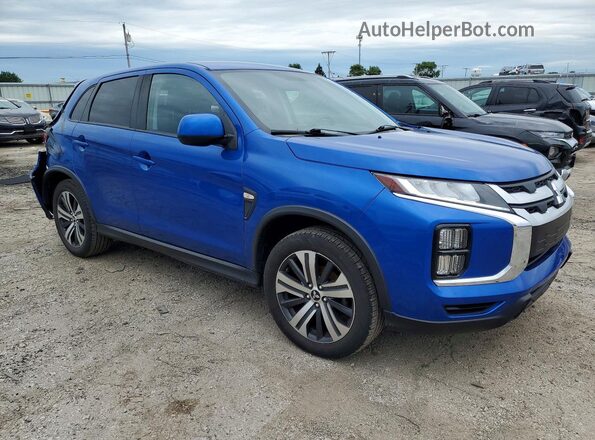 JA4AP3AU6LU004094 2020 MITSUBISHI OUTLANDER Blue Передня права чверть