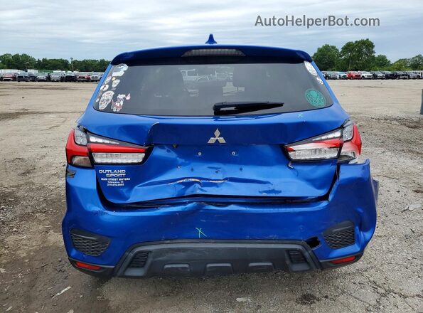 JA4AP3AU6LU004094 2020 MITSUBISHI OUTLANDER Blue Вид ззаду