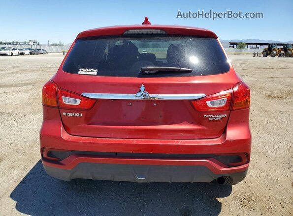 JA4AP3AU7KU015877 2019 MITSUBISHI OUTLANDER Red Rear view