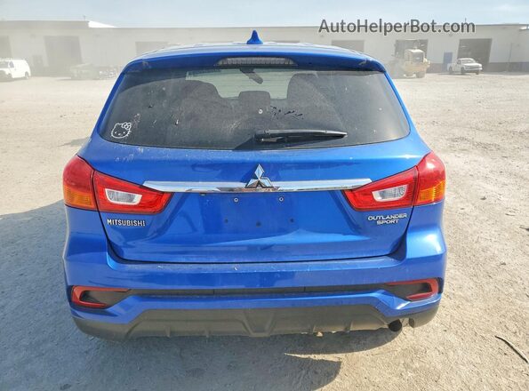 JA4AP3AU9JU007116 2018 MITSUBISHI OUTLANDER Blue Widok z tyłu