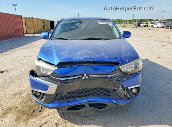 JA4AP3AU9JU007116 2018 MITSUBISHI OUTLANDER Blue Widok z przodu