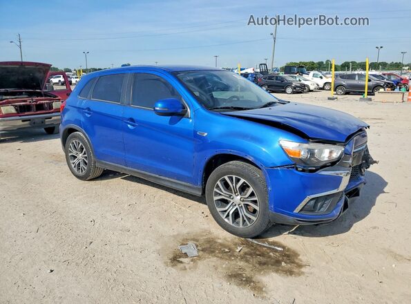 JA4AP3AU9JU007116 2018 MITSUBISHI OUTLANDER Blue Przód prawy