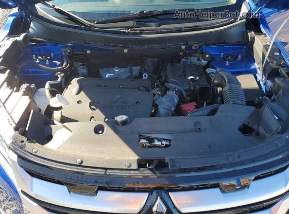 JA4AP4AU0LU008082 2020 MITSUBISHI OUTLANDER Blue Vista del compartimento del motor