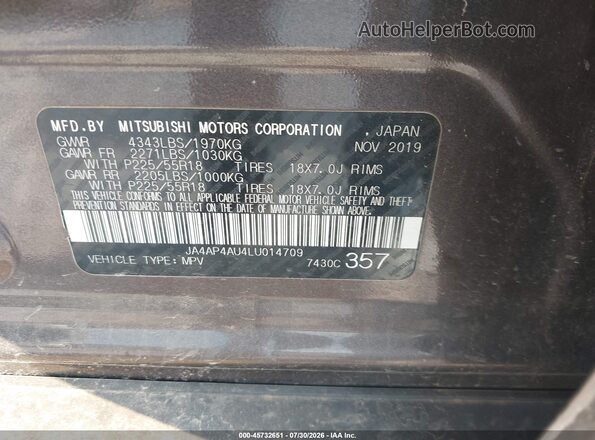 JA4AP4AU4LU014709 2020 MITSUBISHI OUTLANDER SPORT Коричневый Вид подкапотного пространства