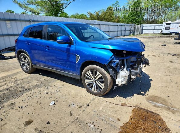 JA4AP4AU4LU017545 2020 MITSUBISHI OUTLANDER Blue Delantero derecho