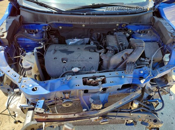 JA4AP4AU4LU017545 2020 MITSUBISHI OUTLANDER Blue Vista del compartimento del motor