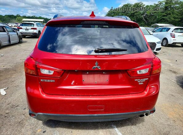 JA4AP4AW2HZ061927 2017 MITSUBISHI OUTLANDER Red Widok z tyłu