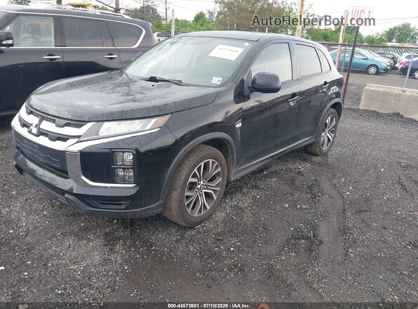JA4APUAU2MU007758 2021 MITSUBISHI OUTLANDER SPORT Black Առջևի ձախ երեք քառորդ տեսարան