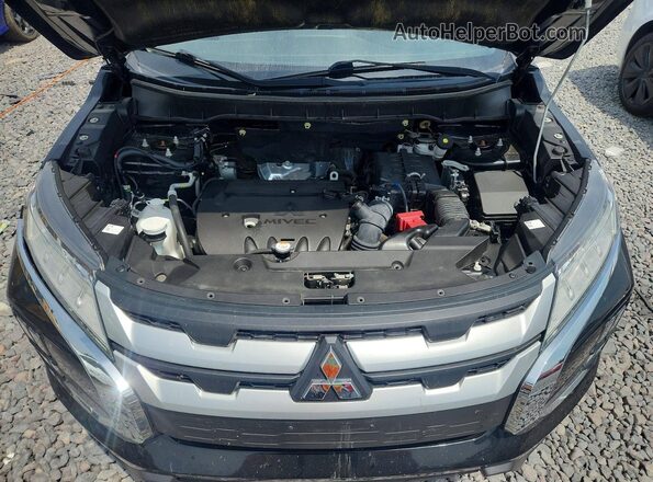 JA4APUAU2MU024124 2021 MITSUBISHI OUTLANDER Black ძრავის განყოფილების ხედი