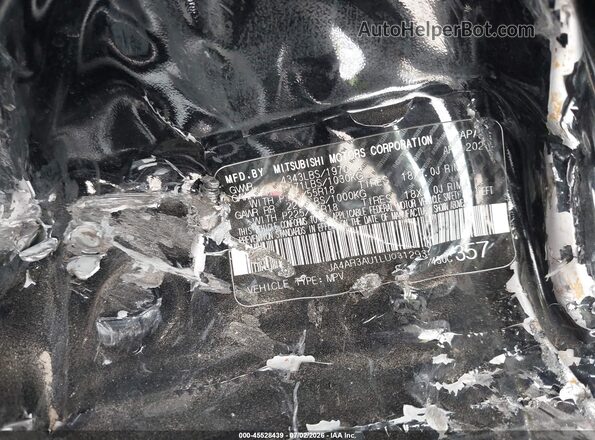JA4AR3AU1LU031293 2020 MITSUBISHI OUTLANDER SPORT Black Вид підкапотного простору