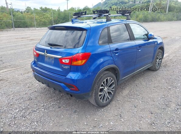 JA4AR3AUXJZ016243 2018 MITSUBISHI OUTLANDER SPORT Синий Задняя правая четверть
