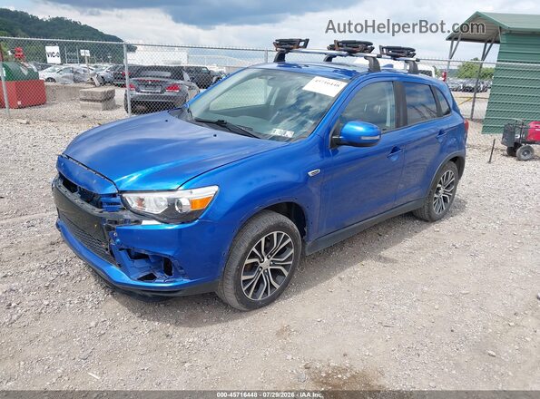 JA4AR3AUXJZ016243 2018 MITSUBISHI OUTLANDER SPORT Синий Передняя левая четверть