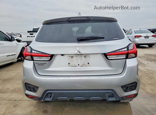 JA4ARUAU4MU033045 2021 MITSUBISHI OUTLANDER Silver უკანა ხედი