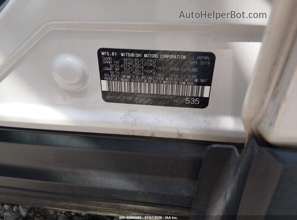 JA4AS3AA0KZ049604 2019 MITSUBISHI ECLIPSE CROSS Белый Вид подкапотного пространства