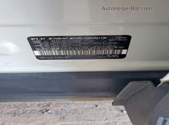 JA4AT3AA9JZ069975 2018 MITSUBISHI ECLIPSE White Engine compartment view