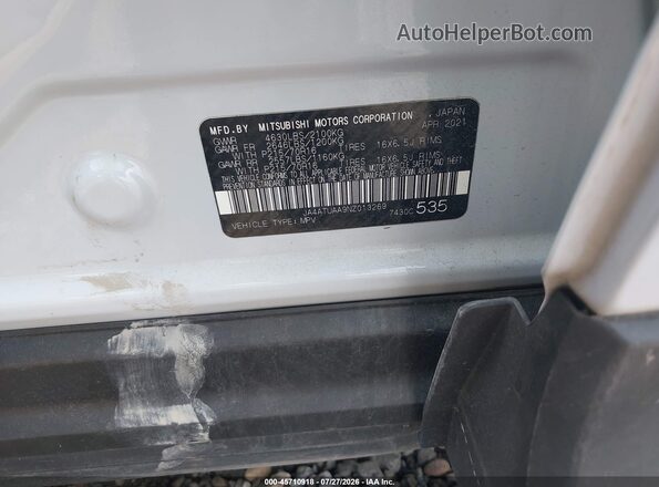 JA4ATUAA9NZ013269 2022 MITSUBISHI ECLIPSE CROSS White Widok komory silnika