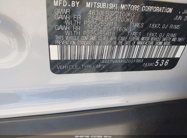 JA4ATVAAXRZ001983 2024 MITSUBISHI ECLIPSE CROSS White Vista del compartimento del motor