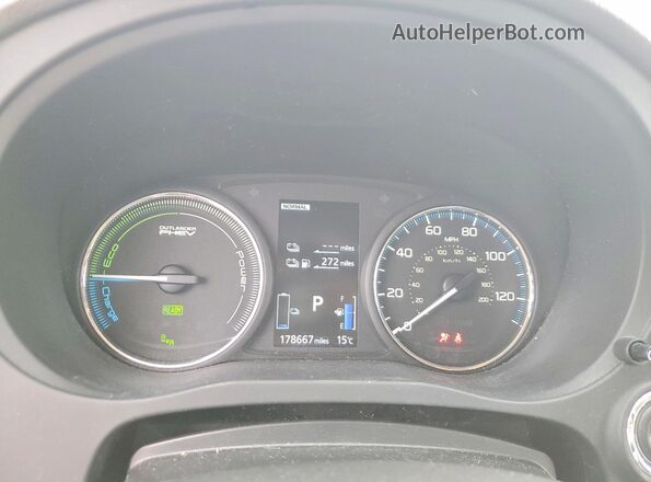 JA4J24A54JZ054344 2018 MITSUBISHI OUTLANDER White Вид щитка приладів