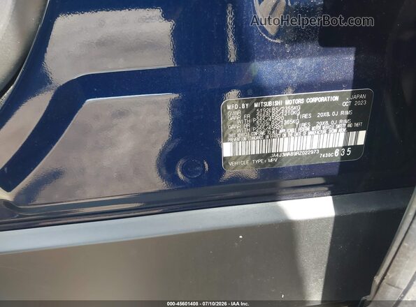 JA4J3WA89RZ022973 2024 MITSUBISHI OUTLANDER Dark Blue Engine compartment view