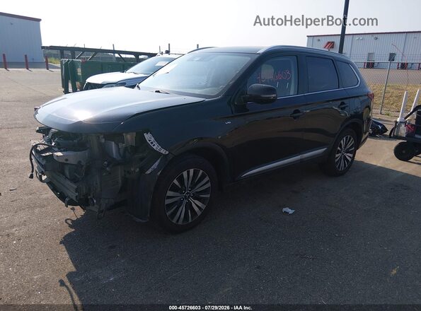 JA4JZ4AX1KZ052484 2019 MITSUBISHI OUTLANDER Black წინა მარცხენა ხედი სამი მეოთხედიდან