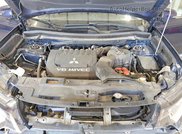 JA4JZ4AX5JZ010737 2018 MITSUBISHI OUTLANDER Blue ძრავის განყოფილების ხედი