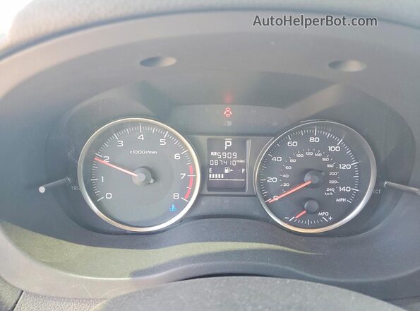 JF1GJAB61GH016356 2016 SUBARU IMPREZA Gray Instrument cluster view