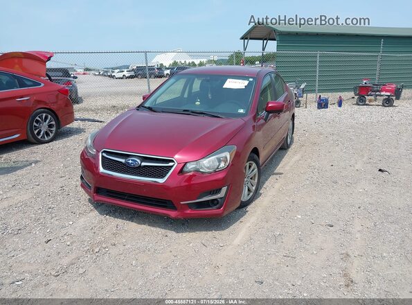JF1GJAB62GH017080 2016 SUBARU IMPREZA Red Передня ліва чверть