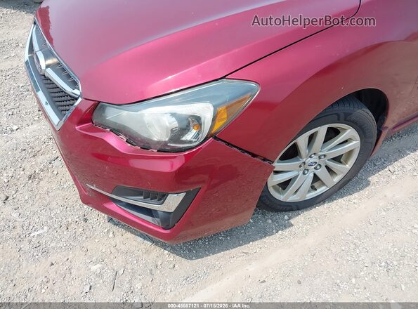 JF1GJAB62GH017080 2016 SUBARU IMPREZA Red Вид спереду