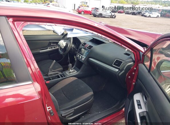 JF1GJAF65GH008822 2016 SUBARU IMPREZA Red Widok wnętrza z przodu