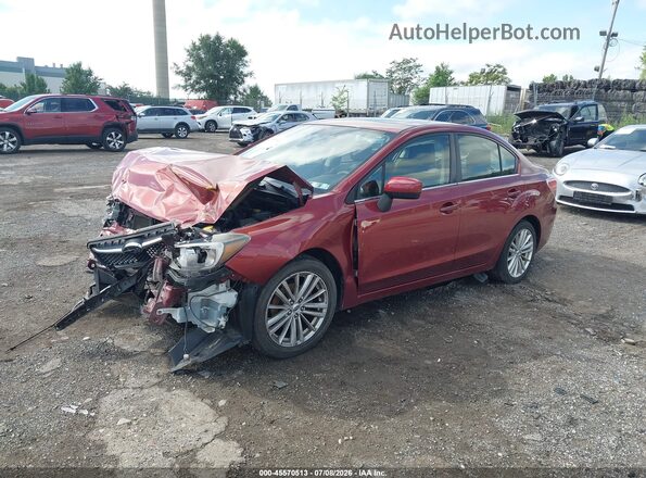 JF1GJAF65GH008822 2016 SUBARU IMPREZA Red Przód lewy