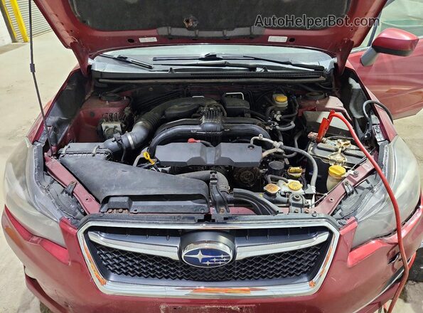 JF1GJAF66GH002222 2016 SUBARU IMPREZA Burgundy Rear interior view