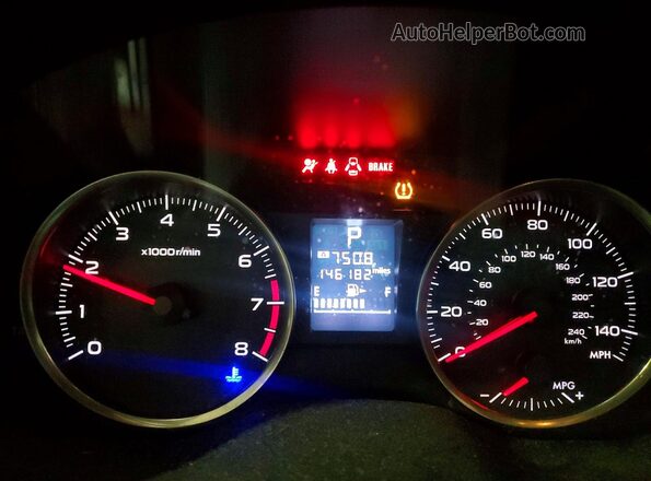 JF1GJAF69GH013361 2016 SUBARU IMPREZA Blue Вид щитка приладів