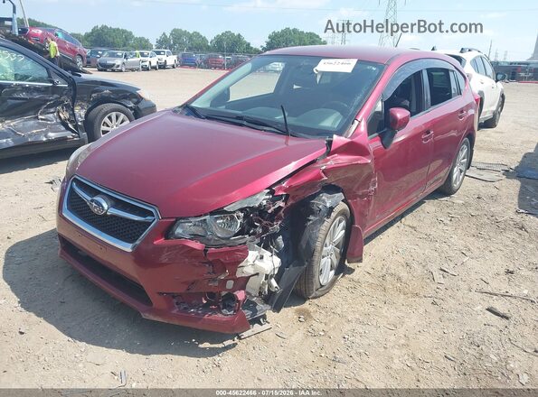 JF1GPAB62G8284945 2016 SUBARU IMPREZA Maroon Առջևի ձախ երեք քառորդ տեսարան
