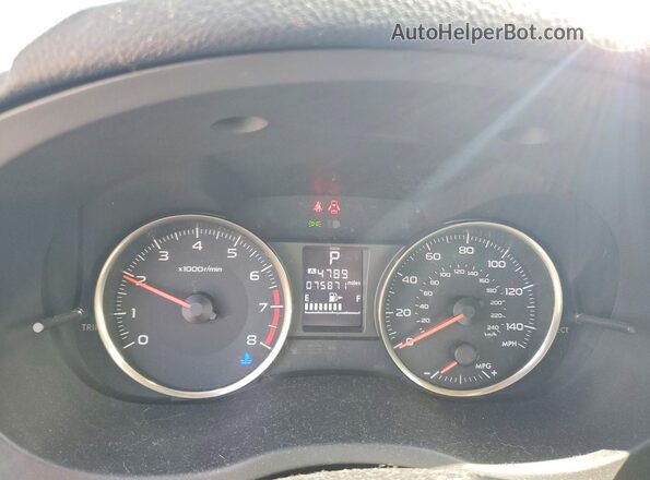 JF1GPAP67GH284755 2016 SUBARU IMPREZA Gray ხელსაწყოთა პანელის ხედი