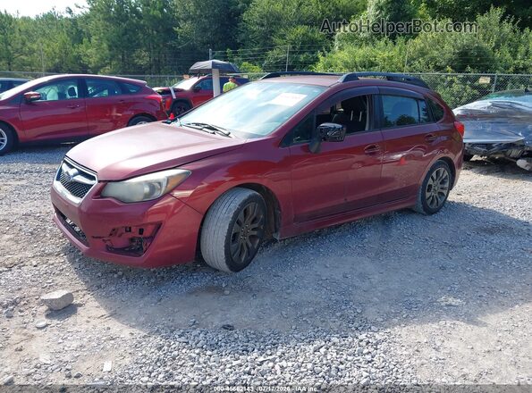 JF1GPAP68G8275207 2016 SUBARU IMPREZA Burgundy Առջևի ձախ երեք քառորդ տեսարան