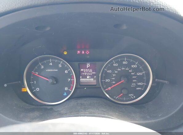 JF1GPAP68G8275207 2016 SUBARU IMPREZA Burgundy Հետևի նստատեղերի տեսք
