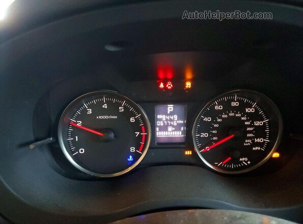 JF1GPAP6XGH288895 2016 SUBARU IMPREZA White Widok zestawu wskaźników