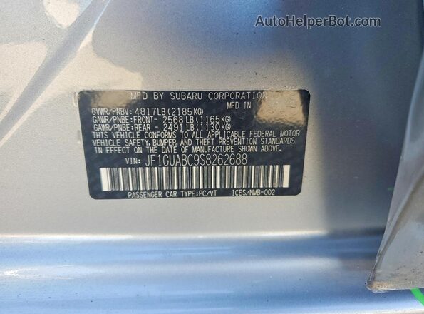 JF1GUABC9S8262688 2025 SUBARU IMPREZA Silver Панорамний вид салону 360°