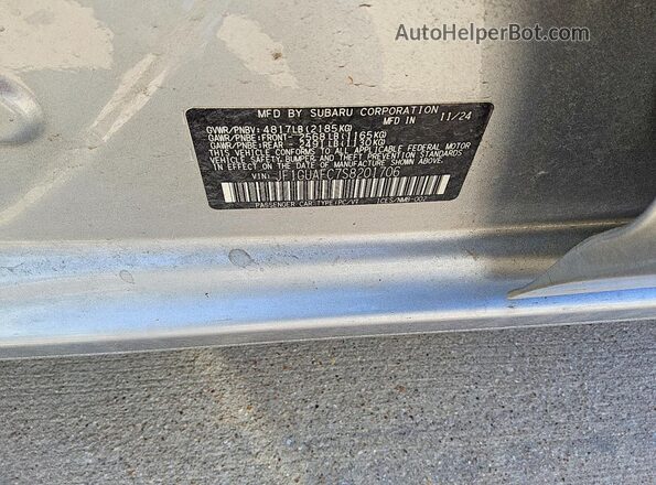 JF1GUAFC7S8201706 2025 SUBARU IMPREZA Silver Vista del compartimento del motor